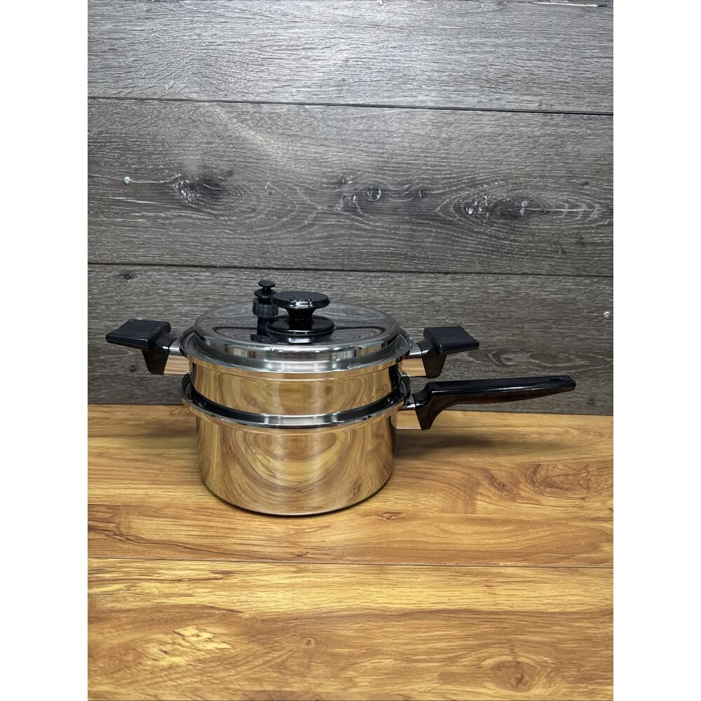 Royal Prestige 7-Ply SS Titanium Silver Alloy Copper 2.5Qt Sauce Pan w/Steamer